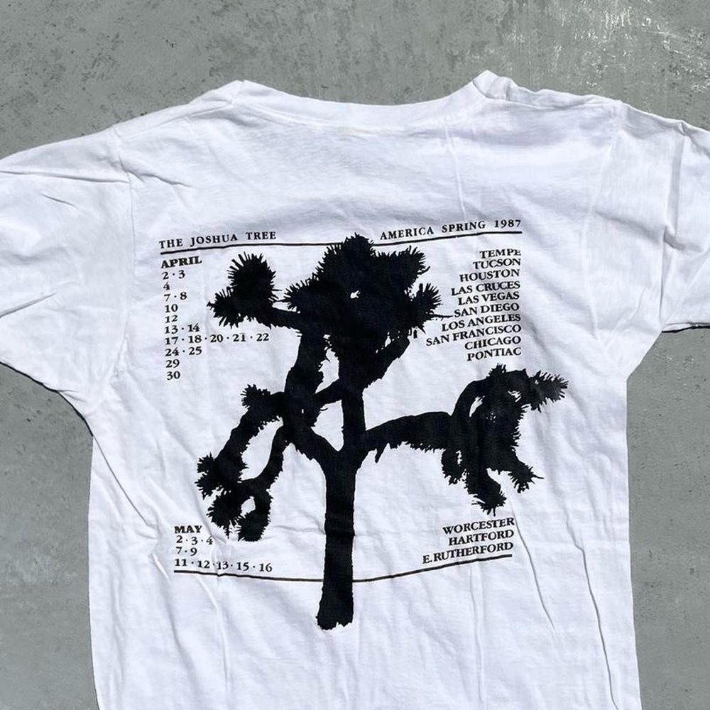 1987 Vintage U2 The Joshua Tree Single Stitch Tour Band Shirt Medium Mens - Picture 4 of 5